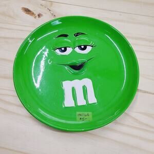 Vintage 2002 Galerie MS Green Ceramic Plate